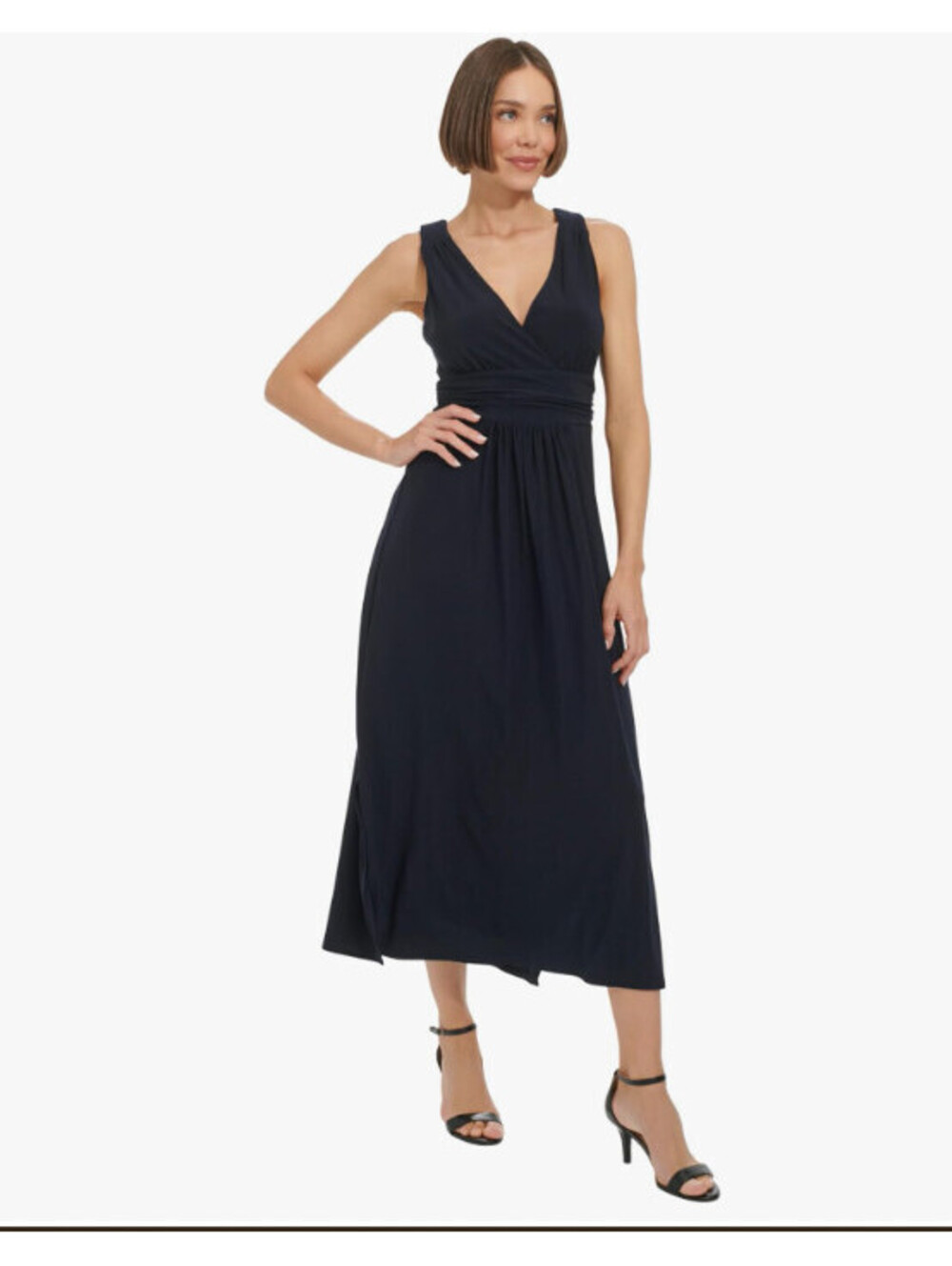 Tommy Hilfiger Womens Navy Blue Jersey Empire Dress Size 8